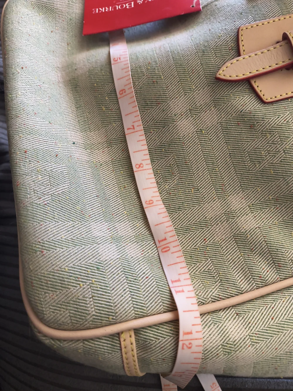 New/Vintage Y2K Dooney & Bourke Green Plaid Leather Signature DB Bucket Bag Tote